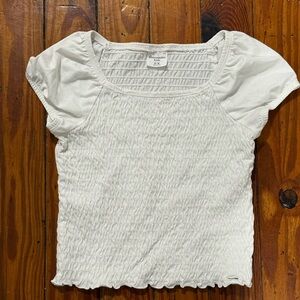 Abercrombie Kids White Smocked Blouse